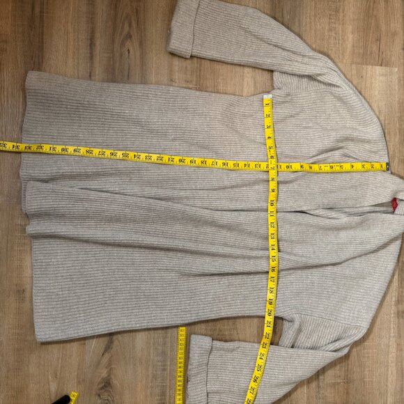 Riccardo Piacenza 100% Cashmere Cardigan Light Brown Chunky Ribbed Old Money M - Picture 8 of 11